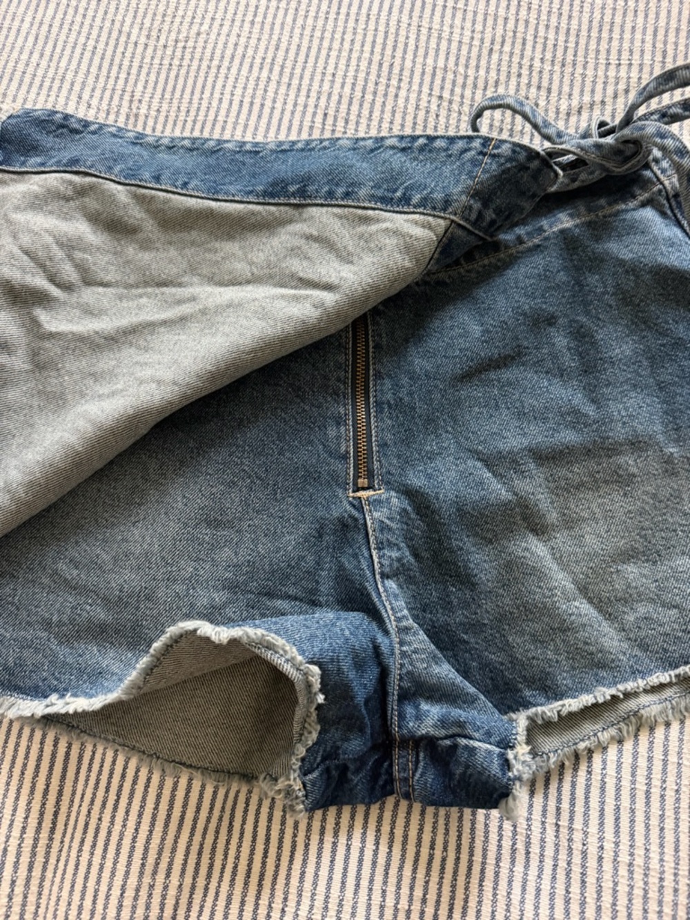 We The Free Denim Wrap Skort - Blue - Picture 4 of 4